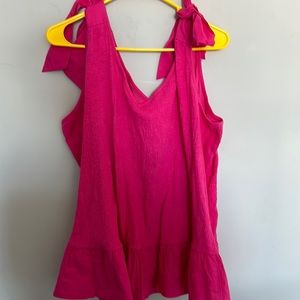 Pink tank blouse
